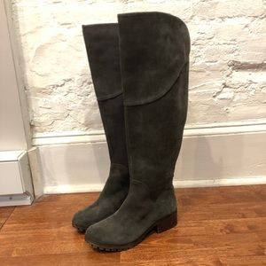 Lucky Brand Over the knee grey riding boot wide 9